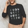 Space Science Student Teacher Leonard Moon Phases Men Women Kids Unisex Long Sleeve T-Shirt, funny gift Space Science Student Teacher Leonard Moon Phases Men Women Kids Unisex Long Sleeve T-Shirt, funny gift