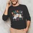 Spooky Ghost PE Teacher Squad Physical Education Halloween Unisex Long Sleeve T-Shirt, funny gift