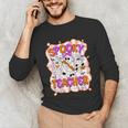 Spooky Teacher Ghost Pencil Teacher Halloween Teacher Unisex Long Sleeve T-Shirt, funny gift
