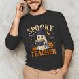 Spooky Teacher Halloween Cute Ghost Pumpkin Reading Women Unisex Long Sleeve T-Shirt, funny gift Spooky Teacher Halloween Cute Ghost Pumpkin Reading Women Unisex Long Sleeve T-Shirt, funny gift