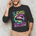 Super Teacher Back To School Apple Tie Dye First Day Unisex Long Sleeve T-Shirt, funny gift Super Teacher Back To School Apple Tie Dye First Day Unisex Long Sleeve T-Shirt, funny gift
