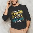 Super Teacher By Day Super Tired By Night Superheroes School Unisex Long Sleeve T-Shirt, funny gift Super Teacher By Day Super Tired By Night Superheroes School Unisex Long Sleeve T-Shirt, funny gift
