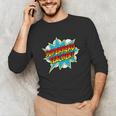 Superhero Teacher Retro Comic Teaching Superpower Unisex Long Sleeve T-Shirt, funny gift