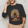 I Teach The Cutest Little Turkeys Thanksgiving Teacher Men Women Girls Kids Unisex Long Sleeve T-Shirt, funny gift