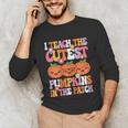 I Teach The Cutest Pumpkins Halloween Fall Teacher Women Unisex Long Sleeve T-Shirt, funny gift I Teach The Cutest Pumpkins Halloween Fall Teacher Women Unisex Long Sleeve T-Shirt, funny gift