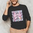 Teacher Bow Pencil Flowers Teacher Back To School Unisex Long Sleeve T-Shirt, funny gift Teacher Bow Pencil Flowers Teacher Back To School Unisex Long Sleeve T-Shirt, funny gift