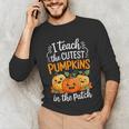 Teacher Halloween Pre-K Teacher Kindergarten Cutest Pumpkins Unisex Long Sleeve T-Shirt, funny gift