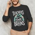Teacher Halloween Shirt Women Men Teachers Love Brains Unisex Long Sleeve T-Shirt, funny gift Teacher Halloween Shirt Women Men Teachers Love Brains Unisex Long Sleeve T-Shirt, funny gift