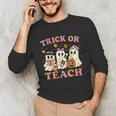 Teacher Halloween Trick Or Teach Cute Ghost Coffee Pumpkins Unisex Long Sleeve T-Shirt, funny gift Teacher Halloween Trick Or Teach Cute Ghost Coffee Pumpkins Unisex Long Sleeve T-Shirt, funny gift