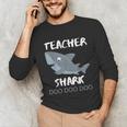 Teacher Shark Shirt Christmas Idea For Him Her Unisex Long Sleeve T-Shirt, funny gift