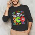 My Teacher Survived 100 Days Of Me 100 Days Of School Unisex Long Sleeve T-Shirt, funny gift My Teacher Survived 100 Days Of Me 100 Days Of School Unisex Long Sleeve T-Shirt, funny gift