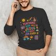 Teaching Kids About Jesus Is The Best Job Ever Bible Teacher Unisex Long Sleeve T-Shirt, funny gift Teaching Kids About Jesus Is The Best Job Ever Bible Teacher Unisex Long Sleeve T-Shirt, funny gift