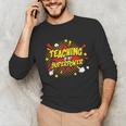 Teaching Is My Superpower Retro Comic Teacher Unisex Long Sleeve T-Shirt, funny gift Teaching Is My Superpower Retro Comic Teacher Unisex Long Sleeve T-Shirt, funny gift