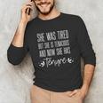 Tenured Professor Women Teacher Tired Tenacious And Tenure Unisex Long Sleeve T-Shirt, funny gift