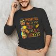 Thankful For My 4th Grade Turkey Thanksgiving Turkey Teacher Unisex Long Sleeve T-Shirt, funny gift