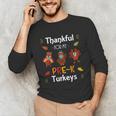 Thankful For My Prek Turkeys In Masks Thanksgiving Teacher For Men Women Unisex Long Sleeve T-Shirt, funny gift