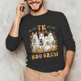 TK Boo Crew Preppy Halloween Floral Ghost TK Teacher Team TK Unisex Long Sleeve T-Shirt, funny gift TK Boo Crew Preppy Halloween Floral Ghost TK Teacher Team TK Unisex Long Sleeve T-Shirt, funny gift
