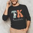 TK Teacher Retro Groovy Vintage Happy First Day Of School Unisex Long Sleeve T-Shirt, funny gift