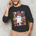 Trick Or Teach Teacher Pencil Ghost Halloween Teacher Unisex Long Sleeve T-Shirt, funny gift Trick Or Teach Teacher Pencil Ghost Halloween Teacher Unisex Long Sleeve T-Shirt, funny gift