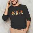 Turkey Reading Books Fall Thanksgiving Teacher Book Lovers Unisex Long Sleeve T-Shirt, funny gift