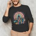 Twinning With My Teacher Bestie Rainbow Matching Teachers Unisex Long Sleeve T-Shirt, funny gift