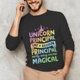 Unicorn Principal Back To School Teacher Appreciation Unisex Long Sleeve T-Shirt, funny gift