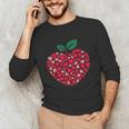 Valentines Day Teacher Hearts Apple Love Teach Women Men Unisex Long Sleeve T-Shirt, funny gift