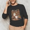 Vintage Ghost Book Reading Pumpkin Gothic Halloween Teachers Unisex Long Sleeve T-Shirt, funny gift Vintage Ghost Book Reading Pumpkin Gothic Halloween Teachers Unisex Long Sleeve T-Shirt, funny gift