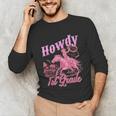 Vintage Howdy First Grade Cowgirl Teacher Western School Unisex Long Sleeve T-Shirt, funny gift