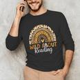 Wild About Reading Teacher Back To School Leopard Rainbow Unisex Long Sleeve T-Shirt, funny gift Wild About Reading Teacher Back To School Leopard Rainbow Unisex Long Sleeve T-Shirt, funny gift