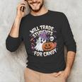 Will Trade Students For Candy Halloween Teacher Unisex Long Sleeve T-Shirt, funny gift Will Trade Students For Candy Halloween Teacher Unisex Long Sleeve T-Shirt, funny gift