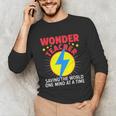 Wonder Teacher Costume Shirt Teacher Halloween Costume Men Women Unisex Long Sleeve T-Shirt, funny gift