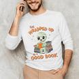 Cute Halloween Teacher Librarian Mummy Reading Books Unisex Long Sleeve T-Shirt, funny gift