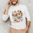 Ghost Reading Books Halloween Bow Spooky Teacher Student Unisex Long Sleeve T-Shirt, funny gift