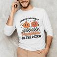 Groovy I Teach The Cutest Pumpkins In The Patch For Teacher Unisex Long Sleeve T-Shirt, funny gift Groovy I Teach The Cutest Pumpkins In The Patch For Teacher Unisex Long Sleeve T-Shirt, funny gift