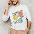 Happy To See Your Face Teacher Apple Unisex Long Sleeve T-Shirt, funny gift