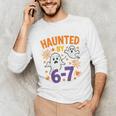 Haunted 67 Ghost Math Teacher Halloween Costume Math Pun Unisex Long Sleeve T-Shirt, funny gift Haunted 67 Ghost Math Teacher Halloween Costume Math Pun Unisex Long Sleeve T-Shirt, funny gift