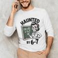 Haunted 67 Skeleton Math Teacher Halloween Costume Math Pun Unisex Long Sleeve T-Shirt, funny gift Haunted 67 Skeleton Math Teacher Halloween Costume Math Pun Unisex Long Sleeve T-Shirt, funny gift