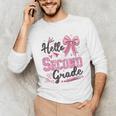 Hello Second Grade First Day Of School Coquette Teacher Girl Unisex Long Sleeve T-Shirt, funny gift