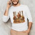 Librarian Turkey Reading Book Fall Thanksgiving Teacher Book Unisex Long Sleeve T-Shirt, funny gift Librarian Turkey Reading Book Fall Thanksgiving Teacher Book Unisex Long Sleeve T-Shirt, funny gift