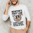 Newtons First Law Physics Jokes Science Teacher Unisex Long Sleeve T-Shirt, funny gift Newtons First Law Physics Jokes Science Teacher Unisex Long Sleeve T-Shirt, funny gift