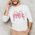 Preppy Pre k Back To School Pre-k Teachers Girls Cute Bow Unisex Long Sleeve T-Shirt, funny gift Preppy Pre k Back To School Pre-k Teachers Girls Cute Bow Unisex Long Sleeve T-Shirt, funny gift
