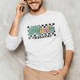 Retro Checkered Music Therapist Squad Music Therapy Teacher For Men Women Unisex Long Sleeve T-Shirt, funny gift