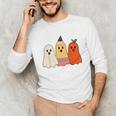 Retro Pencil Ghost Boo Spooky Teacher Halloween Costume Unisex Long Sleeve T-Shirt, funny gift