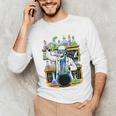 Skeleton Mad Scientist Halloween Costume Science Teacher Unisex Long Sleeve T-Shirt, funny gift