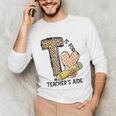 T Is For Teacher’s Aide Back To First Day Of School Leopard Men Women Girls Kids Unisex Long Sleeve T-Shirt, funny gift