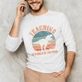 Teaching Is A Walk In The Park Teacher T-Rex Retro Unisex Long Sleeve T-Shirt, funny gift