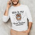 This Is My Tired Teacher Costume Skull Halloween Messy Bun Unisex Long Sleeve T-Shirt, funny gift This Is My Tired Teacher Costume Skull Halloween Messy Bun Unisex Long Sleeve T-Shirt, funny gift