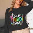 3rd Grade Team Pencil Teacher Student Back To School Girls Unisex Long Sleeve T-Shirt, funny design