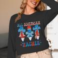 All American Teacher Pencil Coquette Bow USA Flag Teachers Unisex Long Sleeve T-Shirt, funny design All American Teacher Pencil Coquette Bow USA Flag Teachers Unisex Long Sleeve T-Shirt, funny design